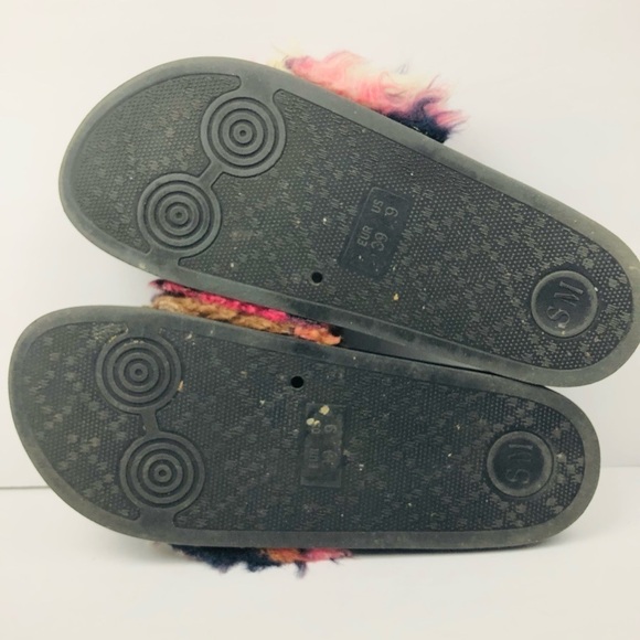 Steve Madden women’s‎ black slip on Fake fur sandals Size 9 - Picture 9 of 9